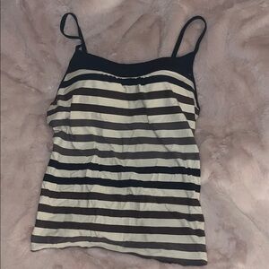 Striped Black and White Women's Top